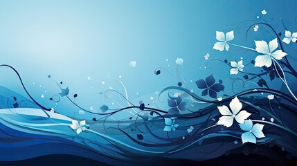 background with blue waves concept for wallpaper or banner and poster background