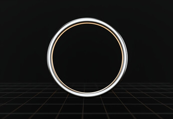 abstract metallic 3d ring torus 