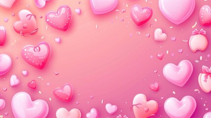 Pale Pink And Sweet Two-Tone Color Palette, Cartoon Background