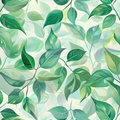 background light green leaf pattern