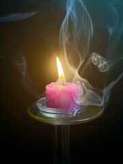 Candlelight and smoke