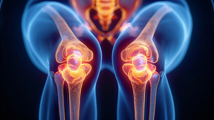 Knee pain fitness medical background,generative ai