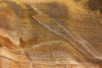 Red soil. Textured natural background. Mineral outdoor ground. Copy space