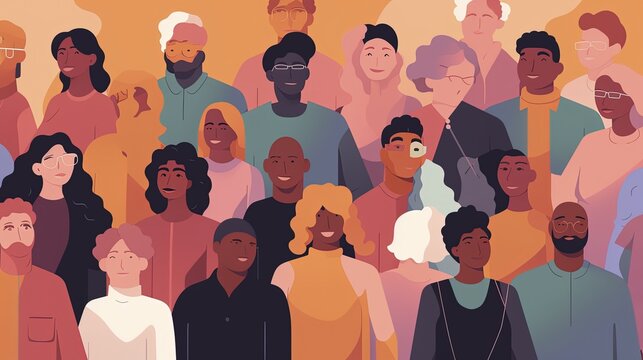 People of diverse ethnicities, ages, abilities, and non-binary LGBTQ+ individuals