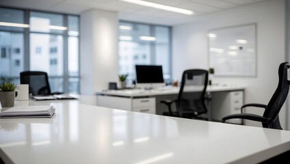 Fototapeta premium Wood table top on blurred abstract background