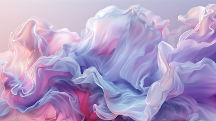 Explore an elegant set of wavy, liquid abstract organic blob shapes, each crafted with exquisite detail and a soothing palette of pastel tones