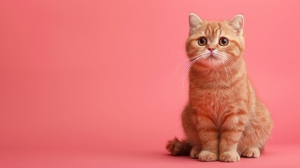 Obraz premium Scottish Fold Cat on Colored Background