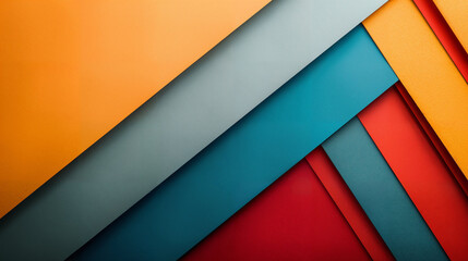 Colorful Geometric Shapes: Minimalist Material Design Background