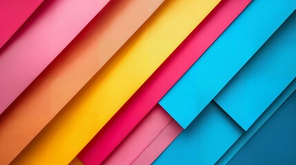 Fototapeta premium Vibrant Diagonal Stripes: Modern Material Design Background