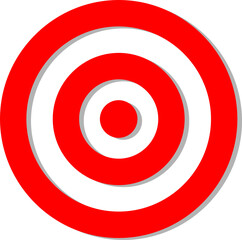 Red target sign illustration isolated