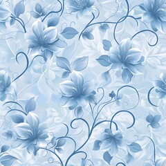 background light blue floral pattern