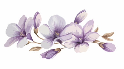 Delicate flower drawing icon image Vector illustration