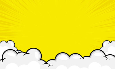 abstract comic background with cloud