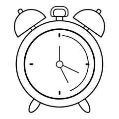 A alarm clock icon vector illustration