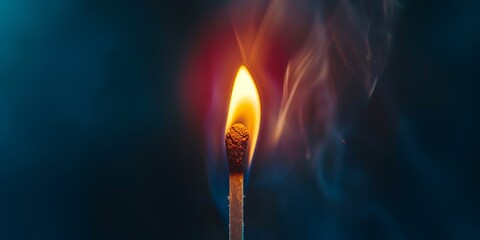 A matchstick with a flame on it.