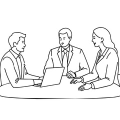 Office worker meeting vector illustration