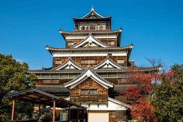 Fototapeta premium Die Burg Hiroshima, Hiroshima, Japan