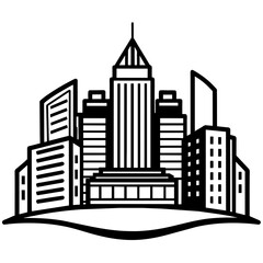 Obraz premium Modern city vector illustration