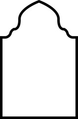 Arabic shapes, windows and arches. Traditional ornamental banner, frame. Muslim holidays, Ramadan Kareem. Modern eastern architecture. Vector illustration.