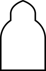 Arabic shapes, windows and arches. Traditional ornamental banner, frame. Muslim holidays, Ramadan Kareem. Modern eastern architecture. Vector illustration.