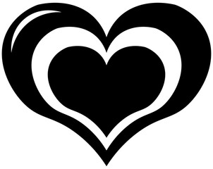 Heart shape symbol . Heart icon . Vector
