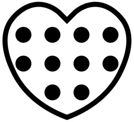 Heart shape symbol . Heart icon . Vector
