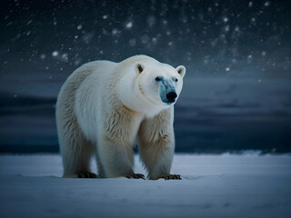 Fototapeta premium polar bear in the snow