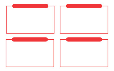 シンプルな赤い枠