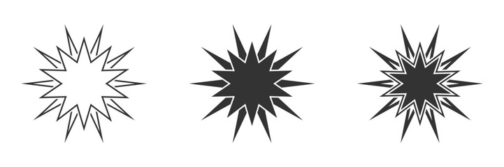 Fire explosion icon. Vector illustration.