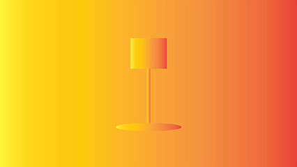 abstract beautiful table lamp icon on isolated background.