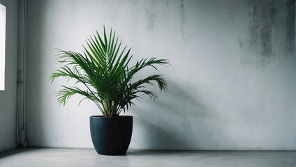 Creative layout of colorful palm leaves on a white background in the rays of the sun, with shadows. Minimal summer exotic concept with copy space