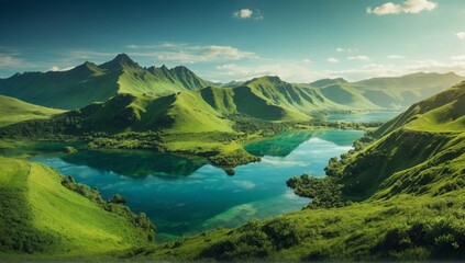 美しい自然風景,Generative AI AI画像