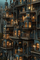Mystical Twilight Mansion: A Gothic Architectural Fantasy