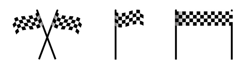 Fototapeta premium Racing flag icon. Vector illustration.