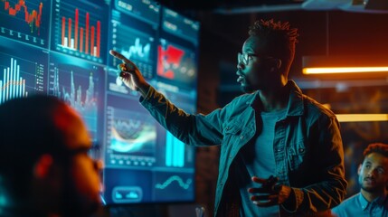 Man Presenting Digital Analytics