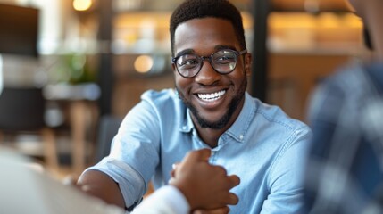 Fototapeta premium Smiling Man in Casual Office