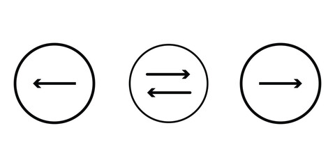 Obraz premium Transfer, swap, exchange, spin, flip concept icon set with white background.