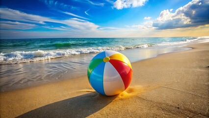 Beach ball on the beach