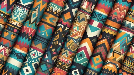Aztec prints patterns. background.