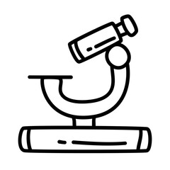microscope of medical check up with doodle icons