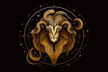 aurus, the Bull: Majestic Zodiac Sign Illustration for Your Design Projects