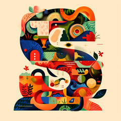 letters S, art, fonts, illustrations, creativity