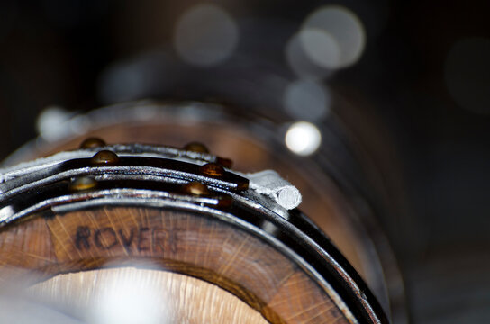 Wine Barrels in Oak with Light effect in Ticino, Switzerland.