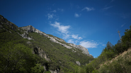 Cime delle montagne a Piobbico nelle Marche