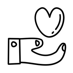 give love of charity doodle icons