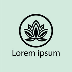 Yoga template Logo design. minimalist zen logo style