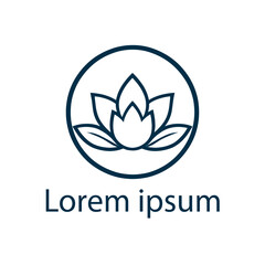 Yoga template Logo design. minimalist zen logo style