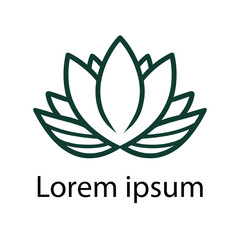 Yoga template Logo design. minimalist zen logo style