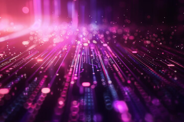 Fototapeta premium Vibrant technology background with cool, glowing lines