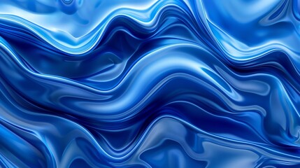 An abstract blue background with blurred waves and soft light. An abstract fluid shapes and elegant curves, modern minimalist design.